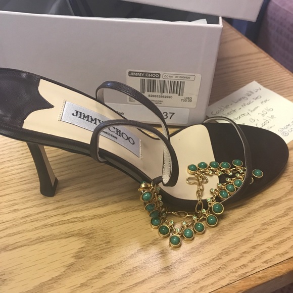 Jimmy Choo Electra Sling back With Ankle Gemstone - Picture 4 of 5